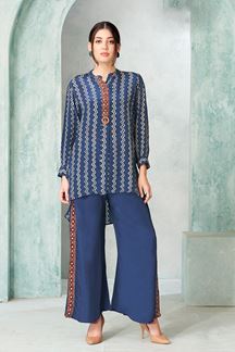 Picture of Appealing Blue Designer Co-Ord Set for Hangouts, Sangeet, and Parties