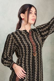 Picture of Flawless Black Designer Co-Ord Set for Hangouts, Sangeet, and Parties