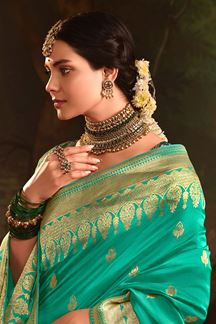 Picture of  Royal Pure Crepe Dola Silk Designer Saree for Engagement, Reception, and Parties