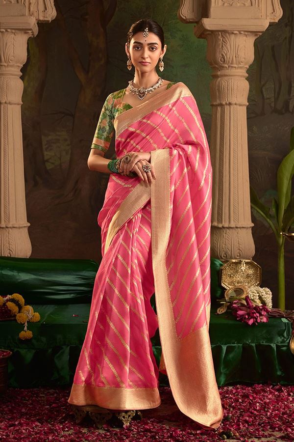Picture of  Striking Pure Crepe Dola Silk Designer Saree for Engagement, Reception, and Parties