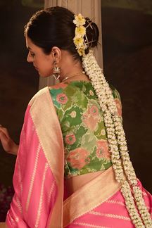 Picture of  Striking Pure Crepe Dola Silk Designer Saree for Engagement, Reception, and Parties