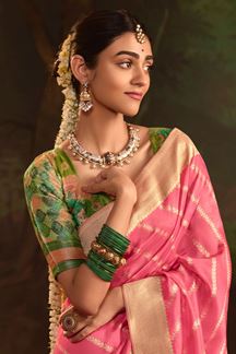 Picture of  Striking Pure Crepe Dola Silk Designer Saree for Engagement, Reception, and Parties