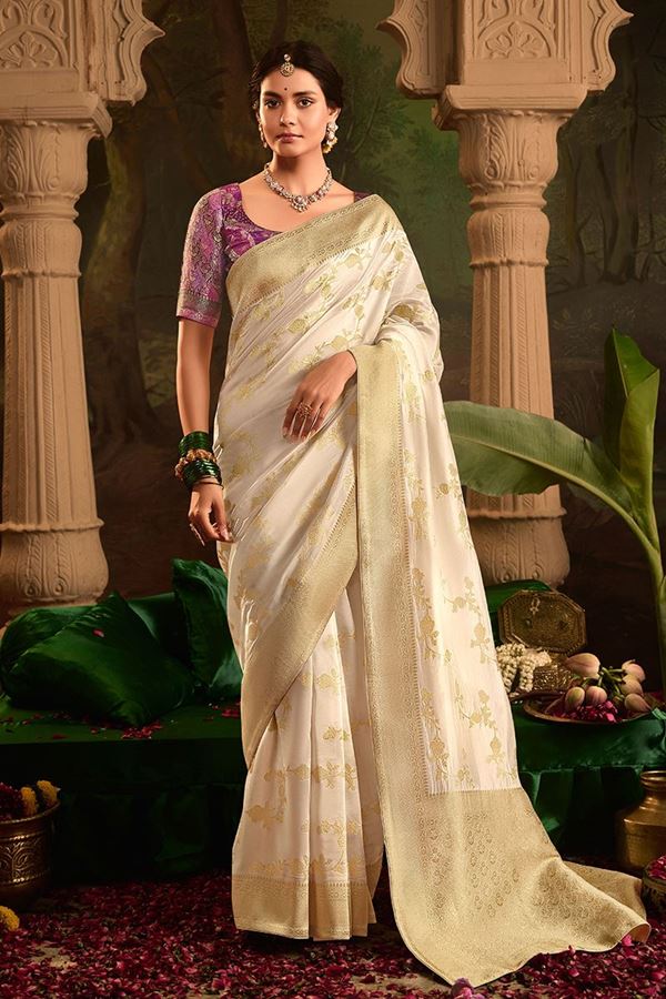 Picture of  Amazing Pure Crepe Dola Silk Designer Saree for Engagement, Reception, and Parties