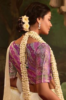 Picture of  Amazing Pure Crepe Dola Silk Designer Saree for Engagement, Reception, and Parties