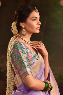 Picture of  Surreal Pure Crepe Dola Silk Designer Saree for Engagement, Reception, and Parties