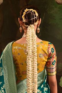 Picture of  Aesthetic Pure Crepe Dola Silk Designer Saree for Mehendi, Reception, and Parties