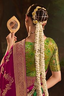 Picture of  Enticing Pure Crepe Dola Silk Designer Saree for Engagement, Reception, and Parties