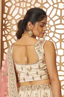 Picture of Captivating White Designer Indo-Western Lehenga Choli for Engagement, Reception, and Pre-Wedding Shoot