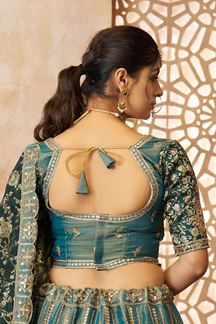 Picture of Lovely Green Designer Bridal Lehenga Choli for Wedding, Reception, and Mehendi