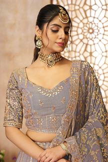 Picture of Marvelous Onion Designer Bridal Lehenga Choli for Engagement, Wedding, and Reception