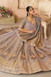 Picture of Marvelous Onion Designer Bridal Lehenga Choli for Engagement, Wedding, and Reception