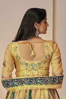 Picture of Exquisite Yellow Designer Bridal Lehenga Choli for Haldi, Reception, and Sangeet