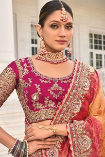 Picture of Gorgeous Crepe Jacquard Designer Saree for Engagement, Reception, and Festivals