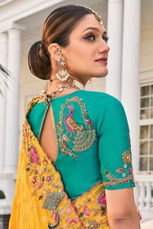 Picture of Heavenly Crepe Designer Saree for Haldi, Festivals, and Sangeet