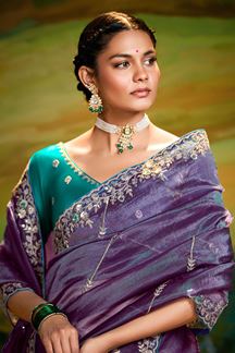 Picture of Captivating Organza Designer Saree for Festivals, Sangeet, and Parties