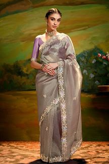 Picture of Exquisite Organza Designer Saree for Festivals, Sangeet, and Parties