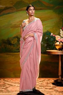Picture of Beautiful Organza Designer Saree for Festivals, Sangeet, and Parties