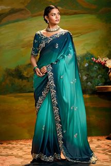 Picture of Glorious Organza Designer Saree for Reception, Sangeet, and Parties