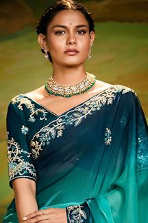 Picture of Glorious Organza Designer Saree for Reception, Sangeet, and Parties