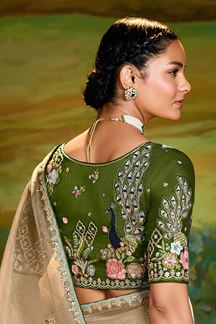 Picture of Divine Organza Designer Saree for Engagement, Sangeet, and Parties