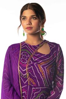 Picture of Divine Violet Georgette Designer Anarkali Suit for Festivals, Sangeet, and Parties