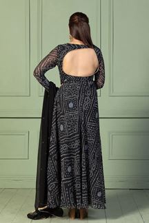 Picture of Exquisite Black Georgette Designer Anarkali Suit for Sangeet and Parties