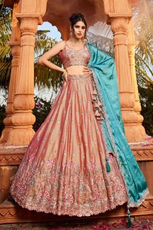 Picture of Creative Georgette Designer Indo-Western Lehenga Choli for Engagement, Wedding, and Reception