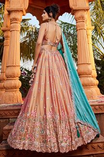 Picture of Creative Georgette Designer Indo-Western Lehenga Choli for Engagement, Wedding, and Reception