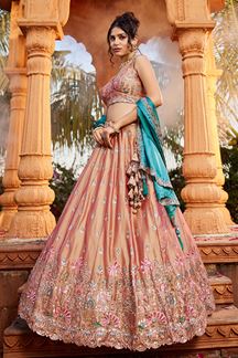 Picture of Creative Georgette Designer Indo-Western Lehenga Choli for Engagement, Wedding, and Reception