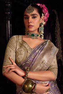 Picture of Creative Pure Viscose Tissue Designer Saree for Wedding, Reception, and Pre-Wedding Shoot
