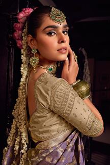 Picture of Creative Pure Viscose Tissue Designer Saree for Wedding, Reception, and Pre-Wedding Shoot