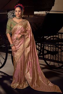 Picture of Mesmerizing Pure Viscose Tissue Designer Saree for Wedding, Reception, and Pre-Wedding Shoot