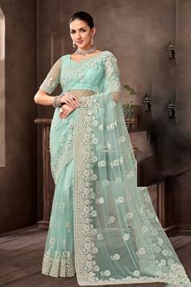Picture of Royal Net Designer Saree for Engagement, Reception, and Parties