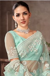 Picture of Royal Net Designer Saree for Engagement, Reception, and Parties