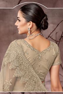 Picture of Fascinating Net Designer Saree for Engagement, Reception, and Parties