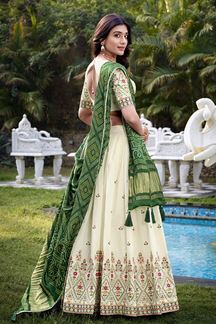 Picture of Lovely Off-White Designer Lehenga Choli for Festivals, Sangeet, and Parties