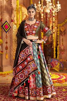 Picture of  Exuberant Black Designer Navratri Lehenga Choli for Navratri Festival