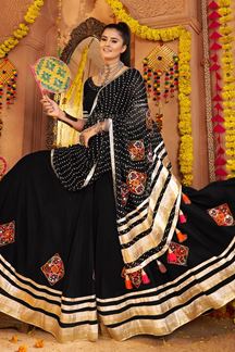 Picture of  Striking Black Designer Navratri Lehenga Choli for Navratri Festival