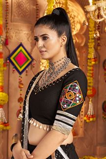 Picture of  Striking Black Designer Navratri Lehenga Choli for Navratri Festival