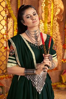 Picture of  Pretty Green Designer Navratri Lehenga Choli for Navratri Festival