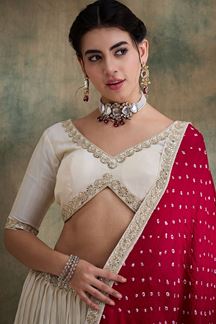 Picture of Trendy Off-White Designer Wedding Lehenga Choli for Wedding, Reception, and Sangeet