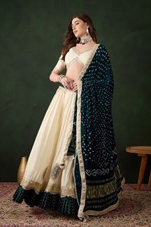 Picture of Exuberant Off-White Designer Wedding Lehenga Choli for Wedding, Reception, and Sangeet