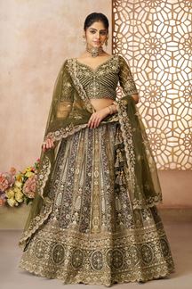 Picture of Exuberant Designer Bridal Lehenga Choli for Mehendi, Wedding, and Reception