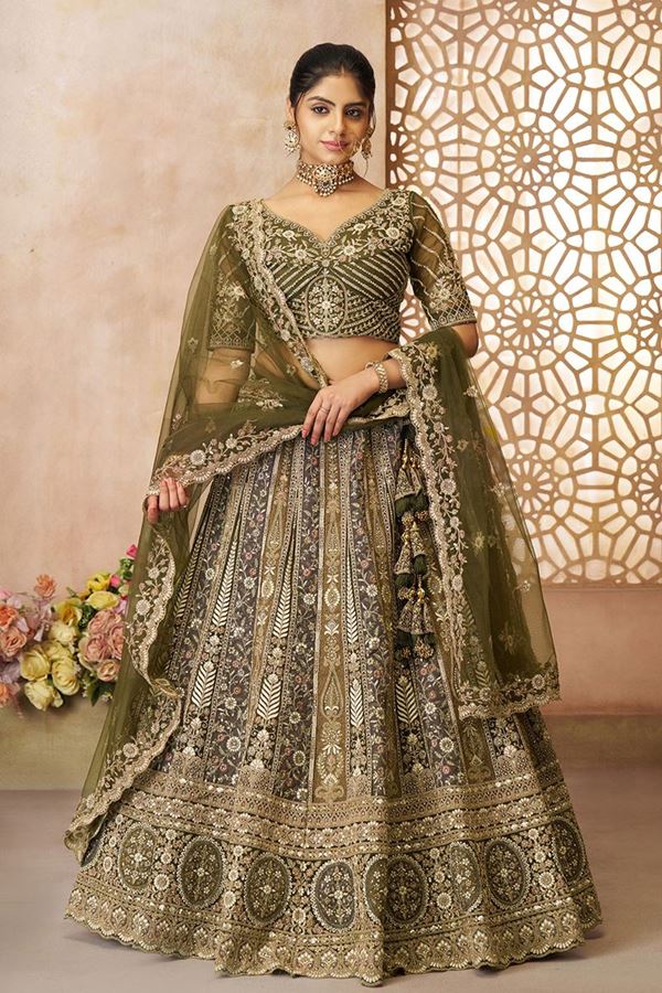 Picture of Exuberant Designer Bridal Lehenga Choli for Mehendi, Wedding, and Reception