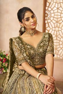 Picture of Exuberant Designer Bridal Lehenga Choli for Mehendi, Wedding, and Reception