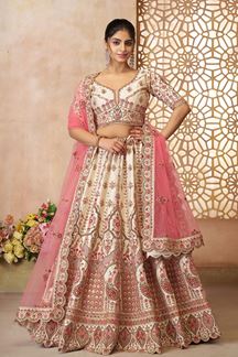 Picture of Fascinating Designer Bridal Lehenga Choli for Engagement, Reception, and Pre-Wedding Shoot