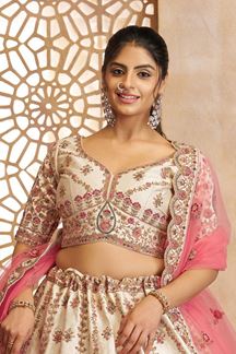 Picture of Fascinating Designer Bridal Lehenga Choli for Engagement, Reception, and Pre-Wedding Shoot