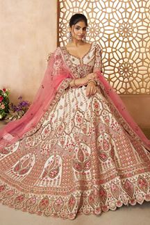 Picture of Fascinating Designer Bridal Lehenga Choli for Engagement, Reception, and Pre-Wedding Shoot