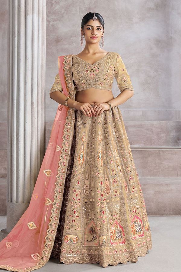 Picture of Classy Designer Bridal Lehenga Choli for Engagement, Reception, and Pre-Wedding Shoot