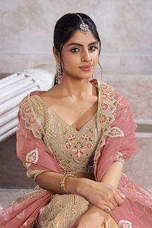 Picture of Classy Designer Bridal Lehenga Choli for Engagement, Reception, and Pre-Wedding Shoot